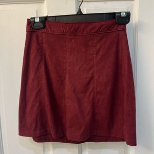 Bershka faux suede skirt